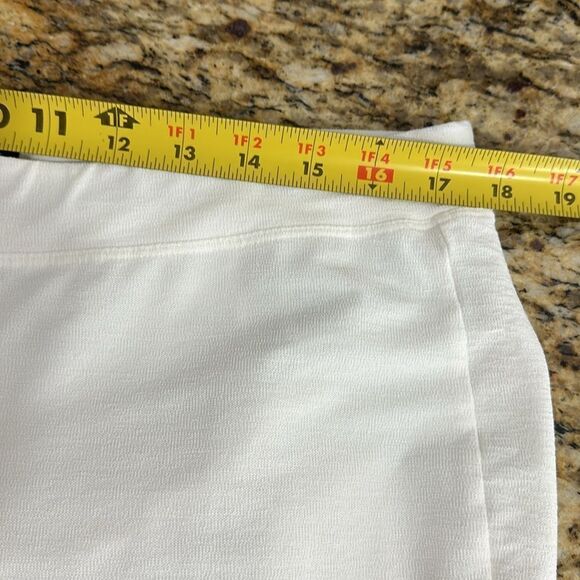 Eileen Fisher Off White Washable Stretch-Crepe Slim Fit Pants Size L - Picture 6 of 9